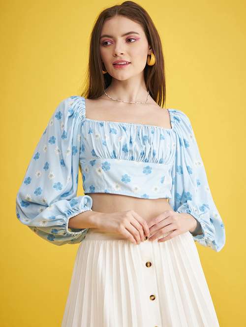 women's crop square neck top - 20293967 -  Standard Image - 0