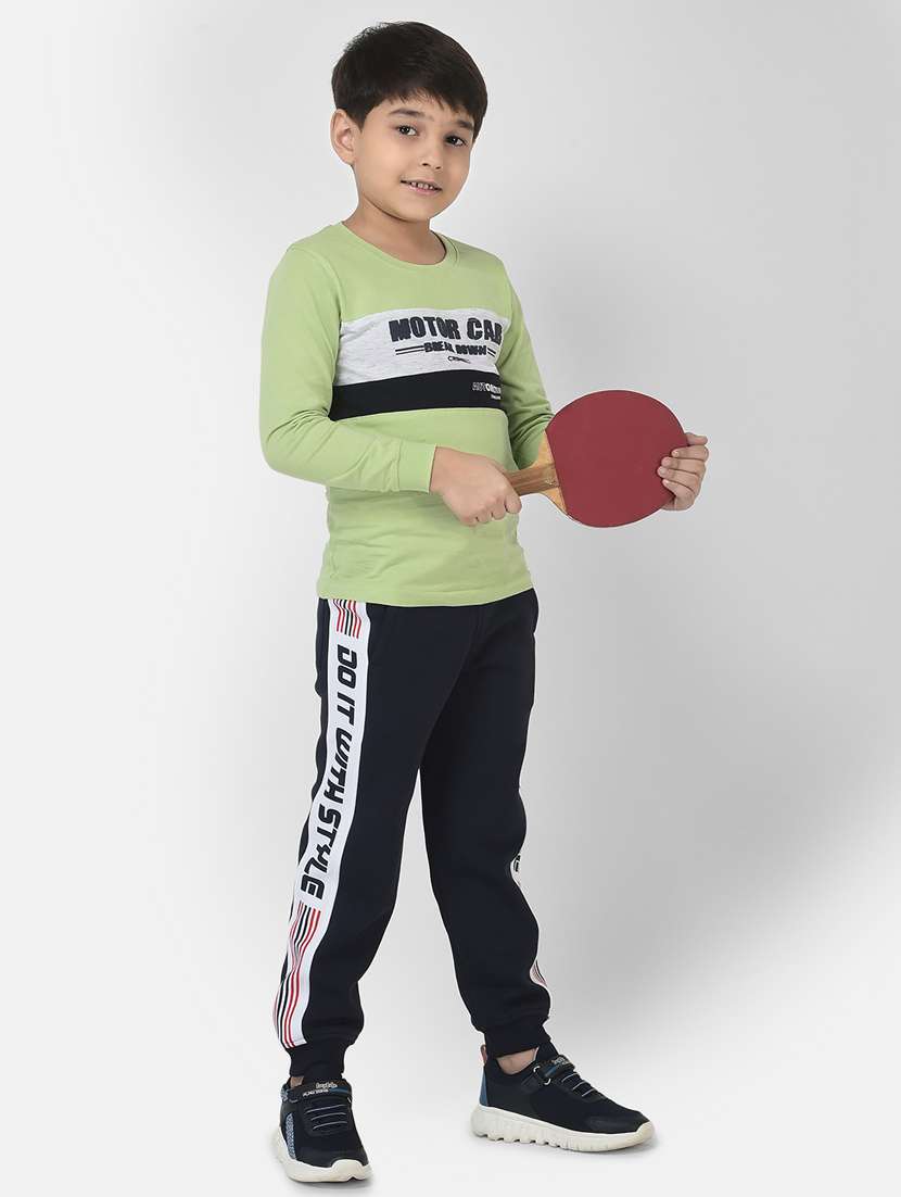 boys blue typographic jogger - 20293985 -  Standard Image - 4