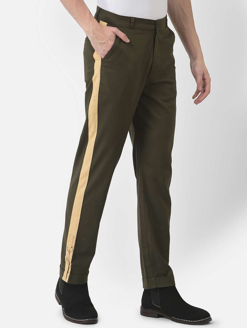 men tapered flat front casual trouser - 20294207 -  Standard Image - 1