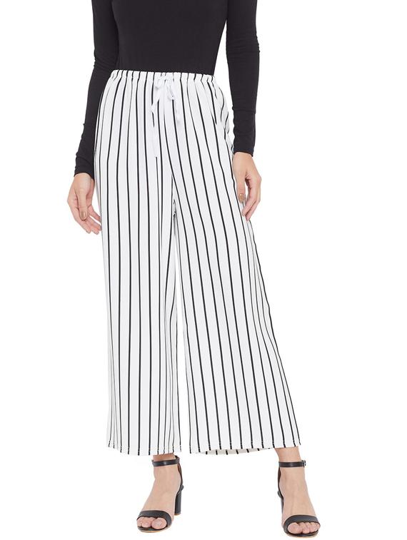 white stripes wide leg trouser - 20294247 - Zoom Image - 0
