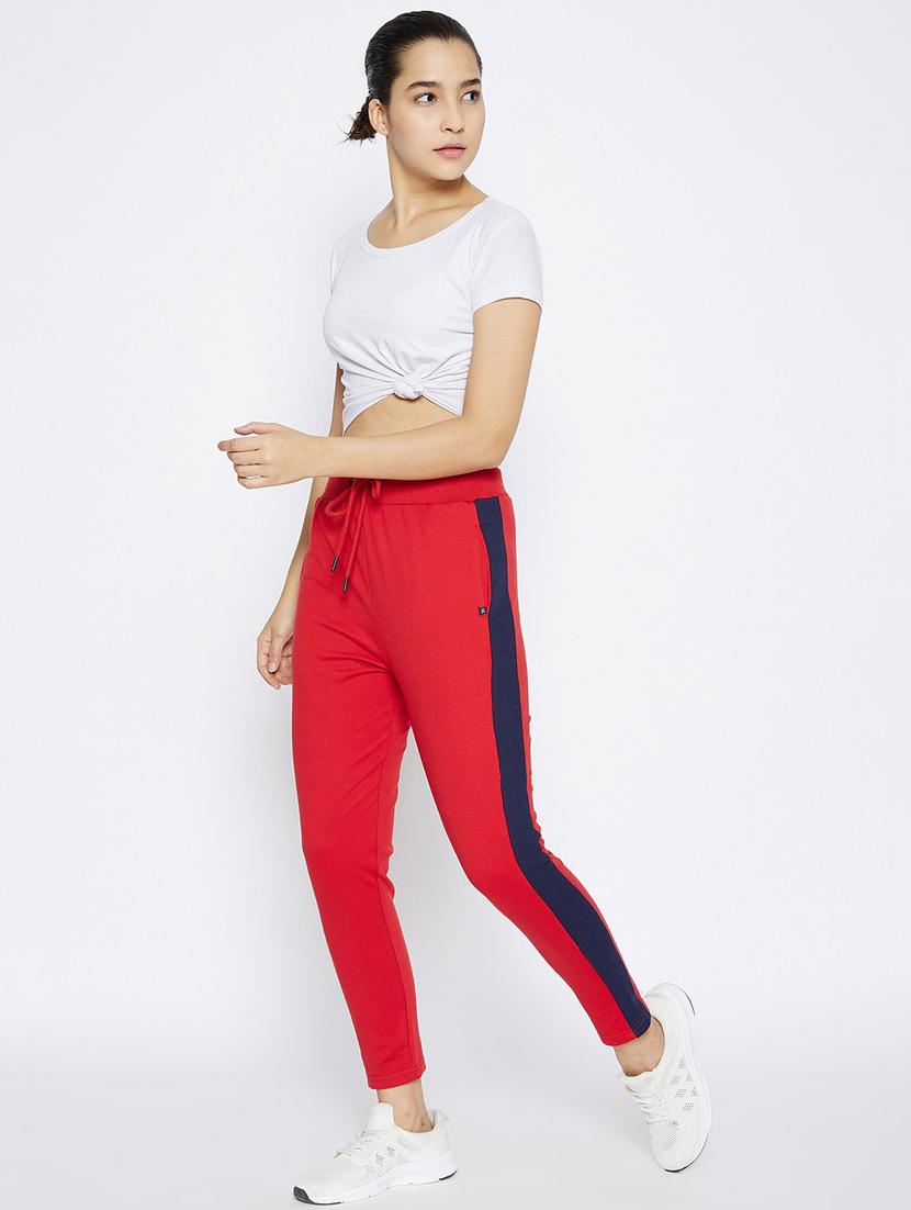 red side straiped regular fit track pant - 20294624 - Standard Image - 4