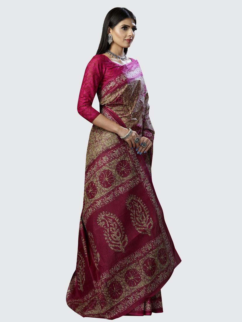multi colored printed saree with blouse - 20294849 - Standard Image - 1