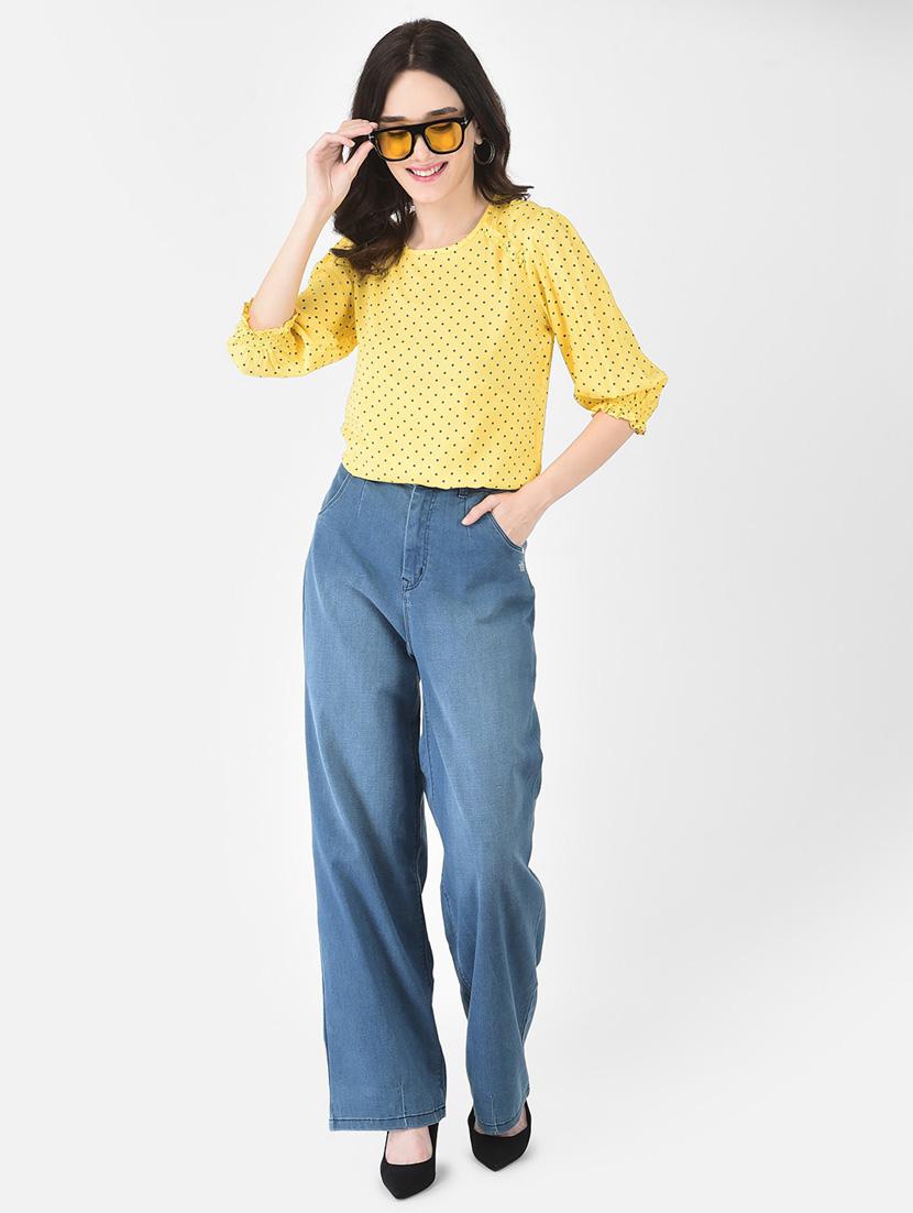 yellow polka dots regular top - 20294986 - Standard Image - 4