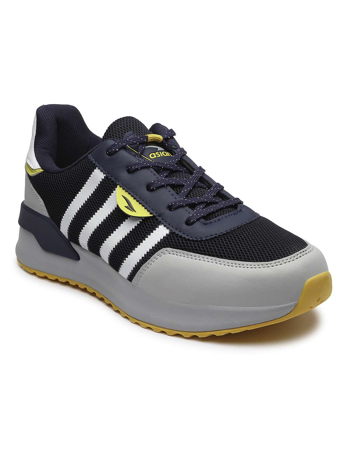men navy color block sport shoe - 20295129 -  Standard Image - 1