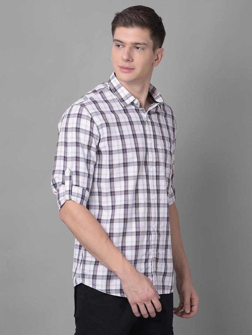 mens checks casual shirt - 20295412 - Standard Image - 1