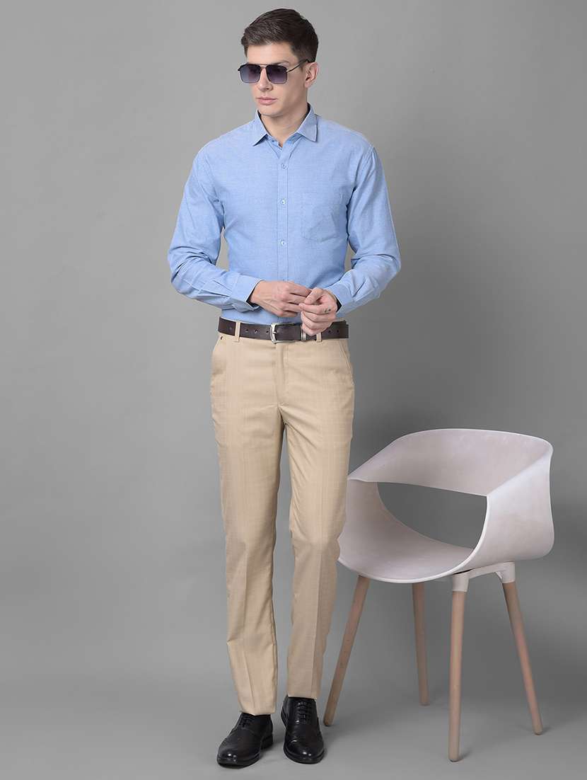 mens solids formal shirt - 20295417 - Standard Image - 4