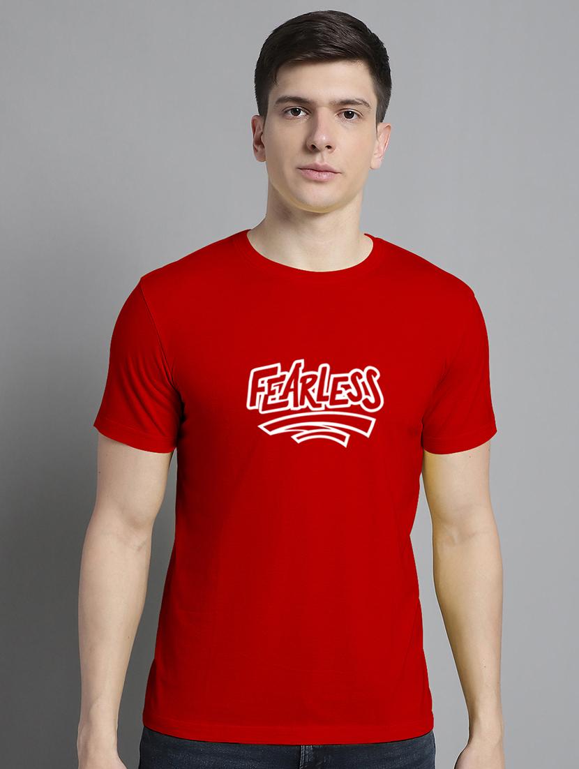 men round neck chest print t-shirt - 20295698 -  Zoom Image - 0