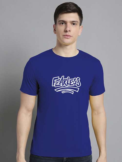 men round neck chest print t-shirt - 20295699 - Standard Image - 0