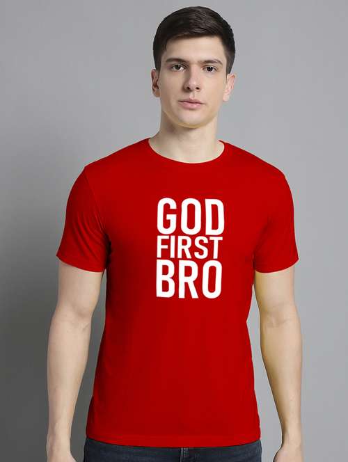 men front print short sleeve t-shirt - 20295712 - Standard Image - 0