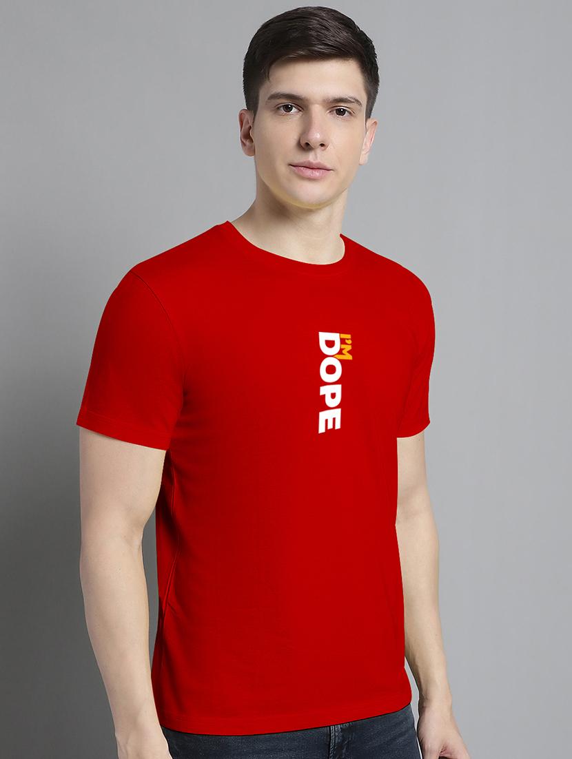 men round neck chest print t-shirt - 20295732 - Standard Image - 1