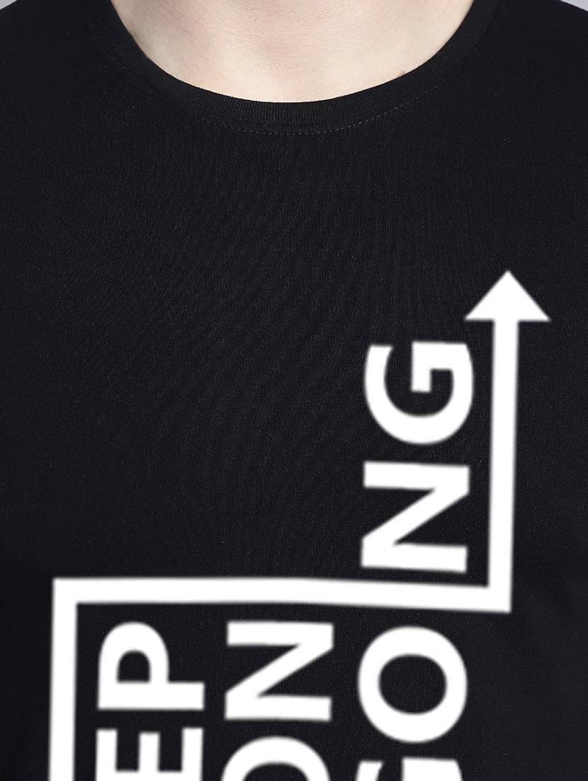 men typography print black cotton t-shirt - 20295738 - Standard Image - 4