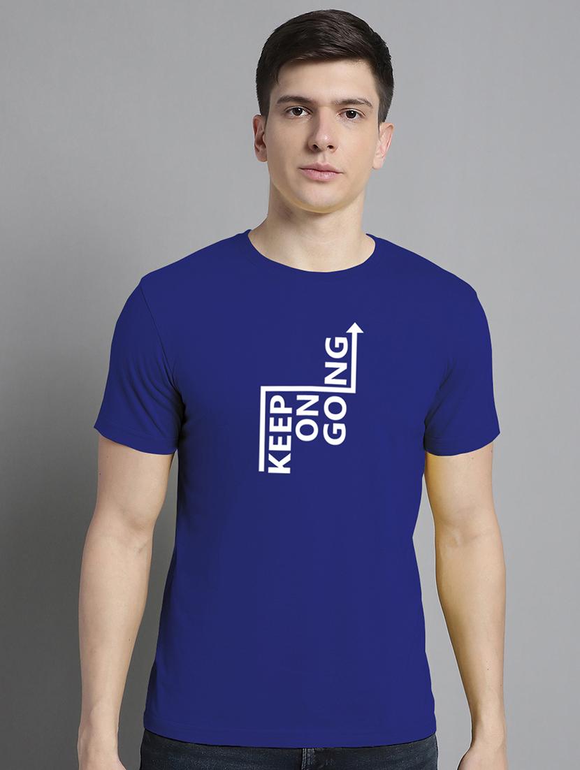 men round neck chest print t-shirt - 20295740 -  Zoom Image - 0