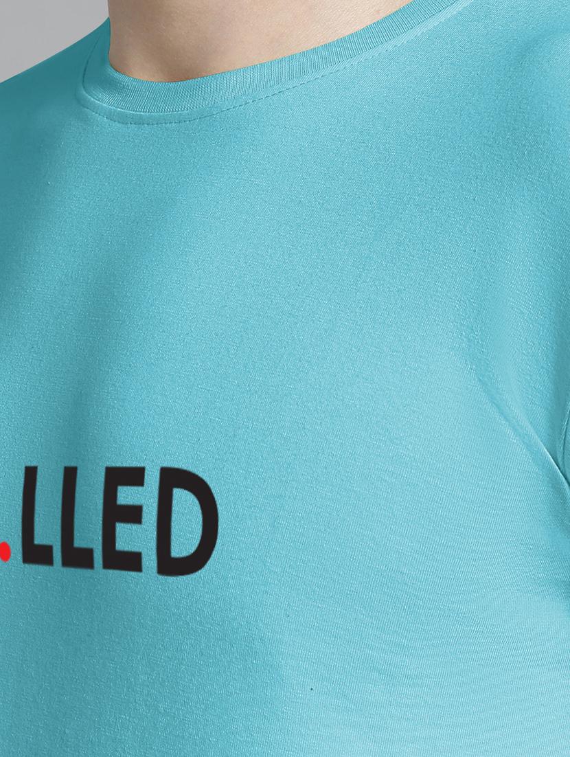 men typography print light blue cotton t-shirt - 20295748 - Standard Image - 4