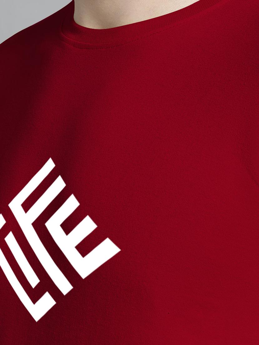 men typography print maroon cotton t-shirt - 20295756 - Standard Image - 4