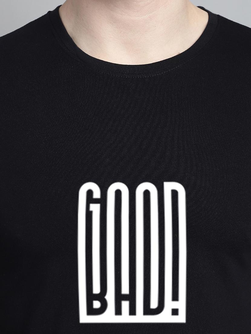 men black cotton chest print t-shirt - 20295792 - Standard Image - 4