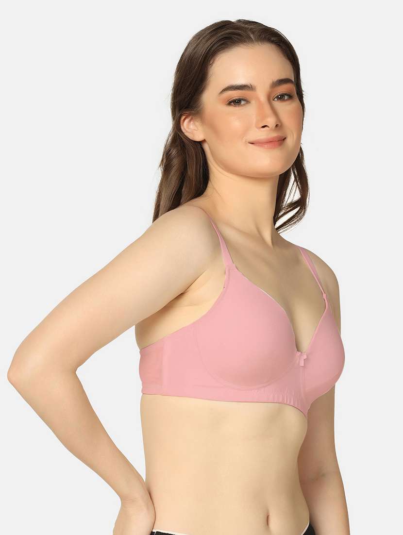 pink cotton tshirt bra - 20295824 -  Standard Image - 1
