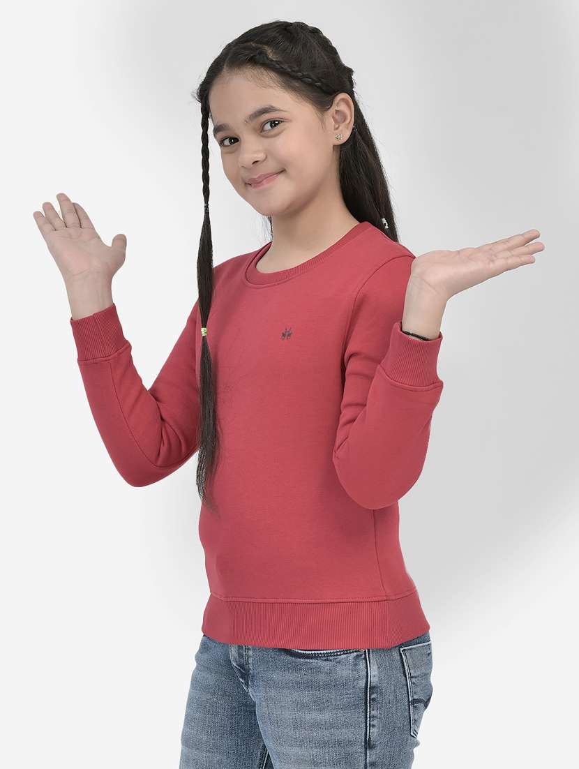 placement print round neck sweatshirt - 20295925 -  Standard Image - 1