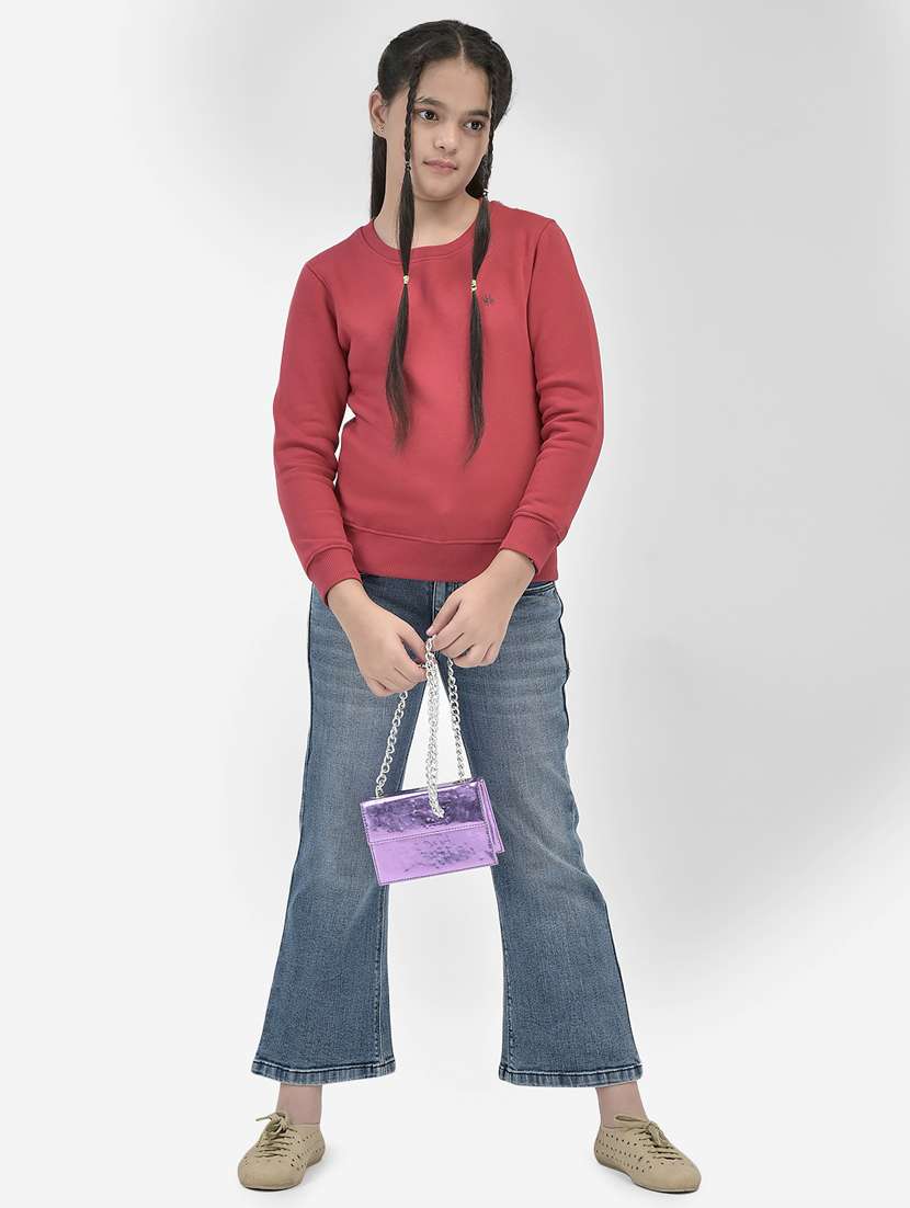 placement print round neck sweatshirt - 20295925 -  Standard Image - 4