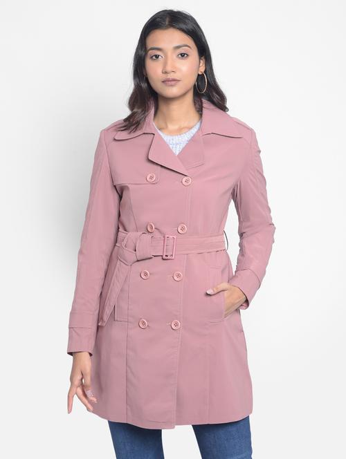 women pink polyester casual blazer - 20295952 - Standard Image - 0