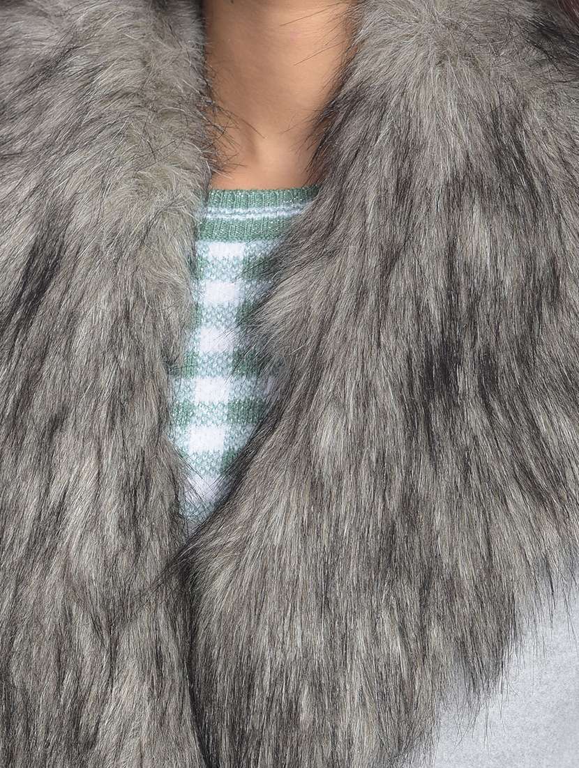 women grey polyester casual blazer - 20295953 -  Standard Image - 4