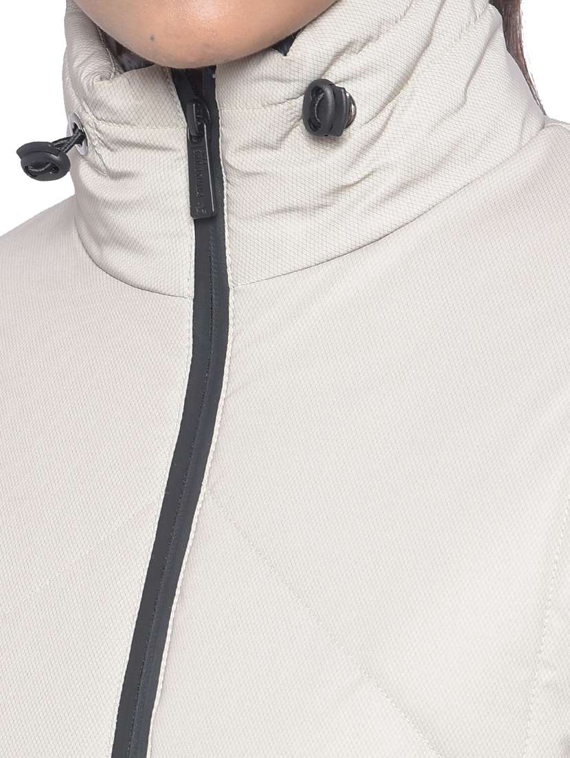 women solid long sleeve quilted jacket - 20295956 - Standard Image - 6