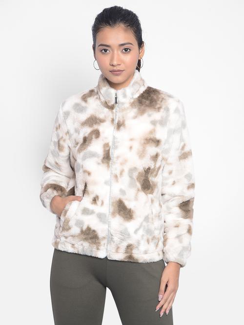 women multi colored polyester fur jacket jacket - 20295964 -  Standard Image - 0