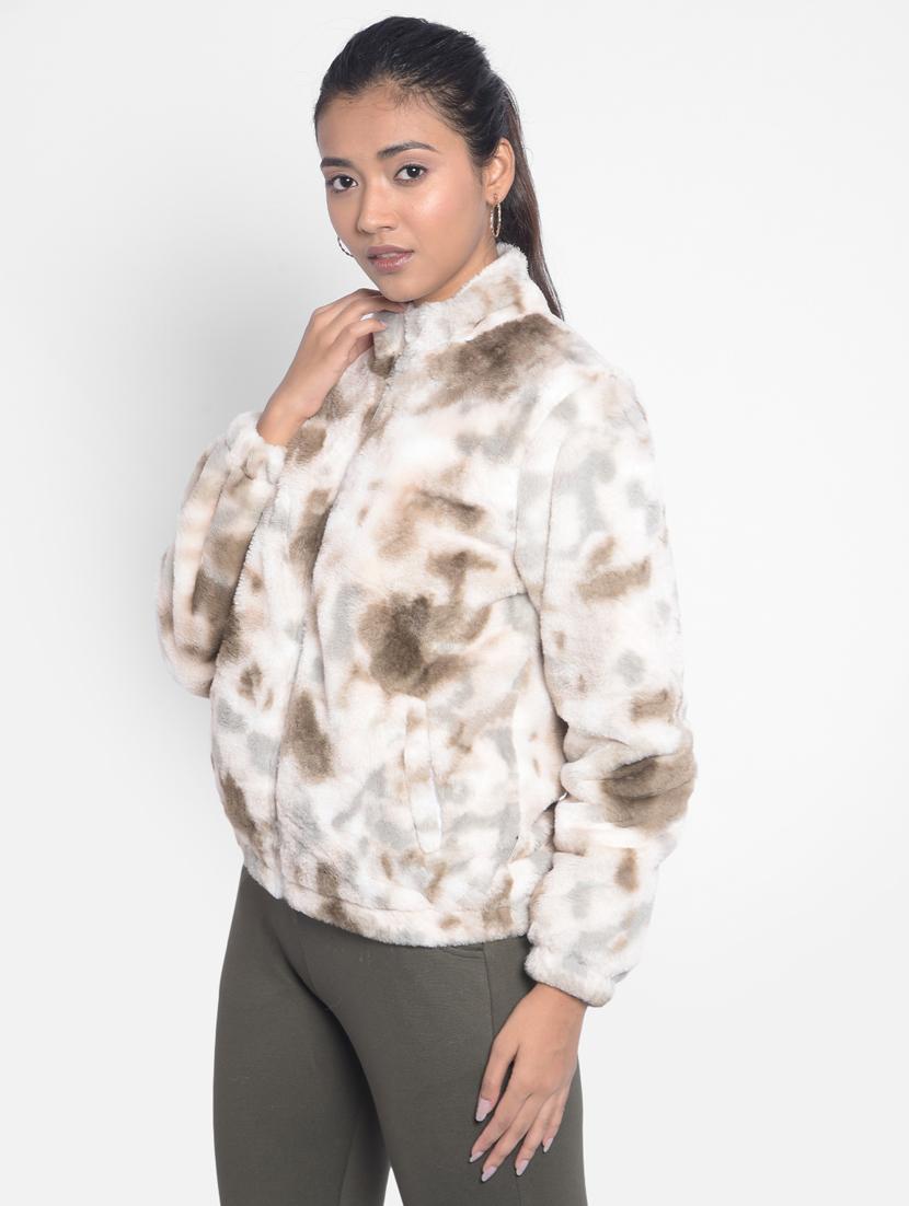 women multi colored polyester fur jacket jacket - 20295964 -  Standard Image - 1