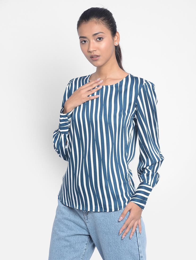 multi color stripes regular top - 20296112 - Standard Image - 1