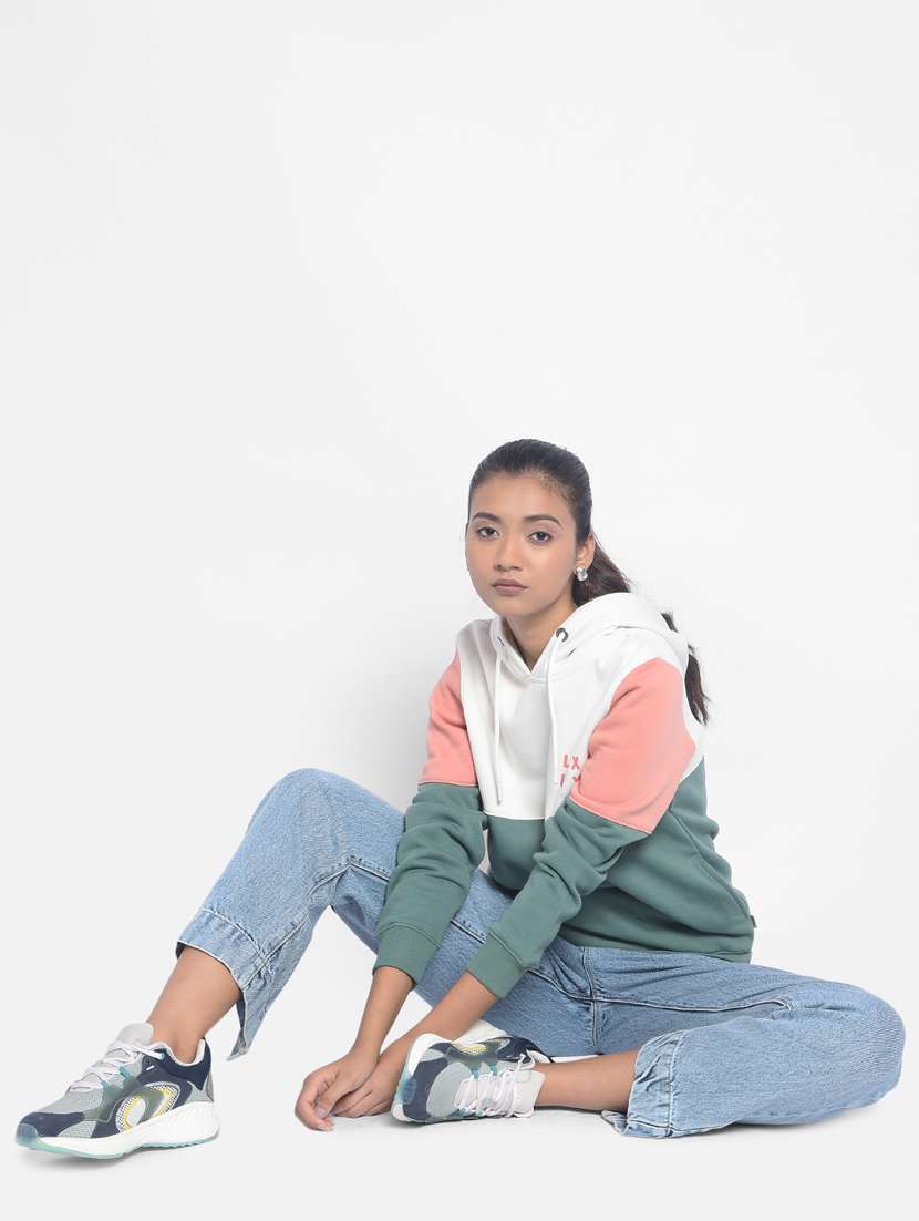 women's color block sweatshirt - 20296130 -  Standard Image - 4