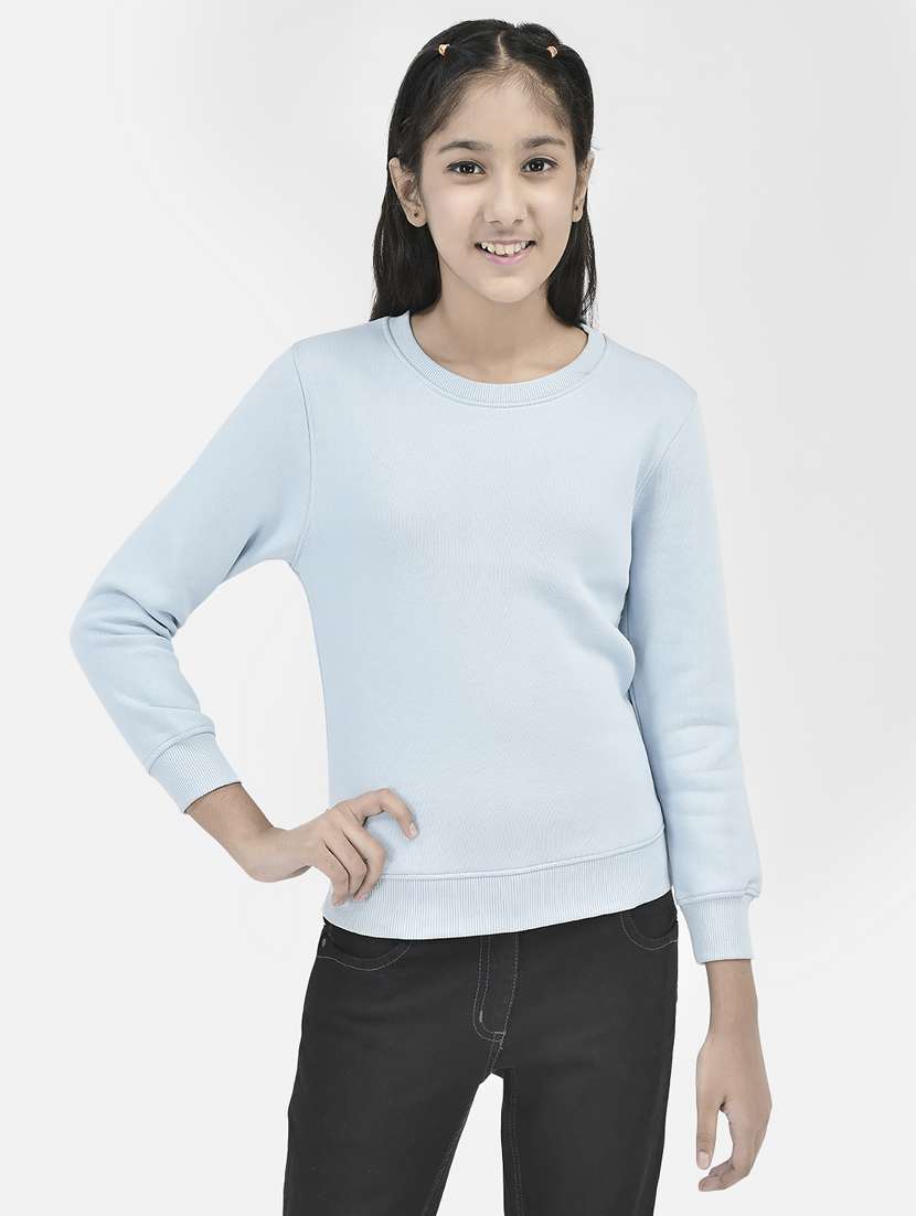plain round neck sweatshirt