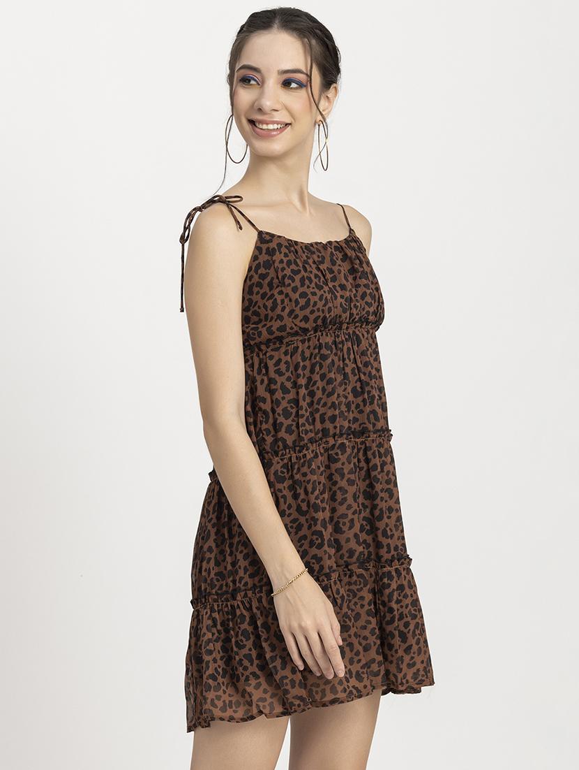 women's fit & flare color block dress - 20296482 -  Standard Image - 1