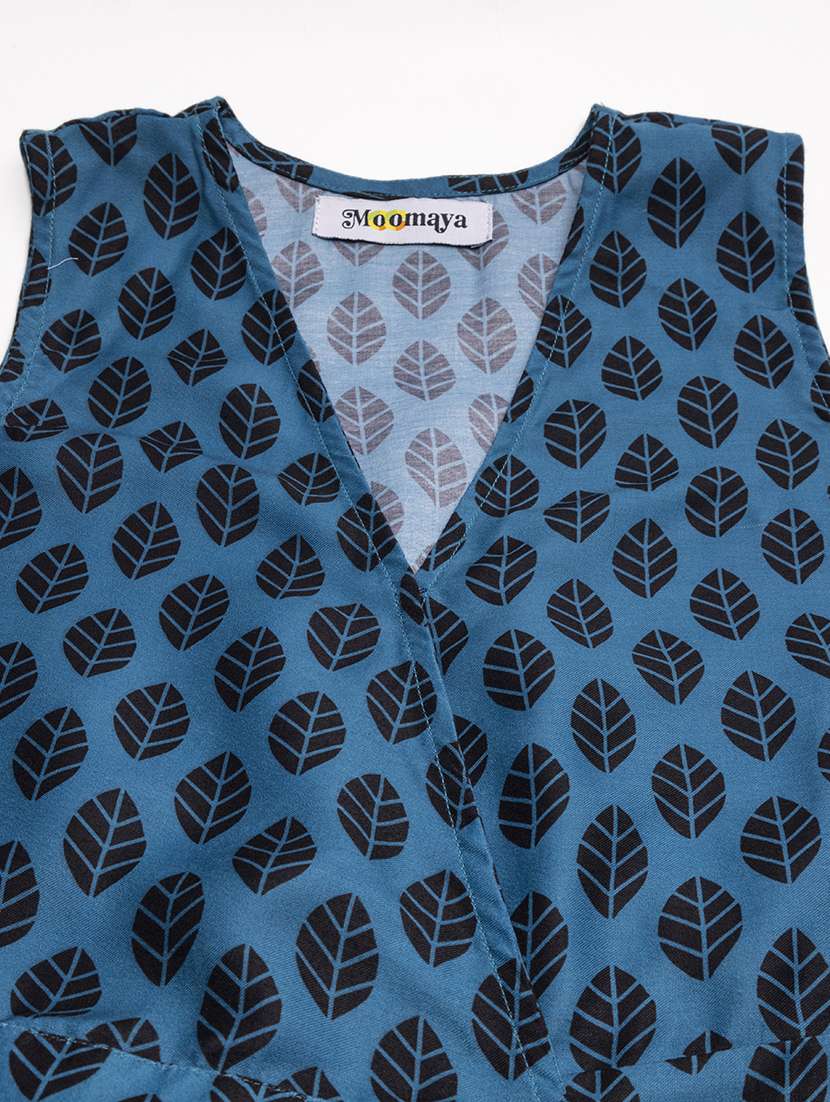 women's ruffle leaf print dress - 20296487 -  Standard Image - 4