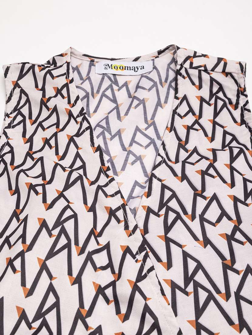 women's ruffle geometric dress - 20296488 -  Standard Image - 4