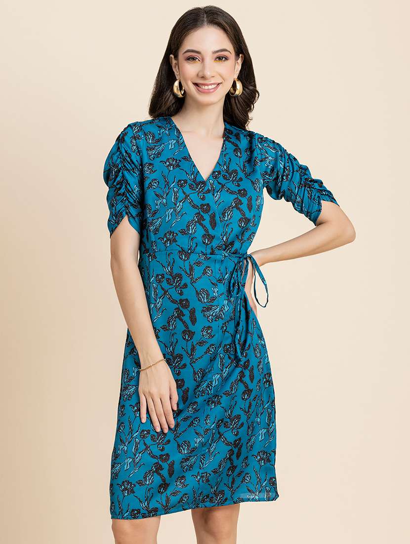 women's wrap floral dress