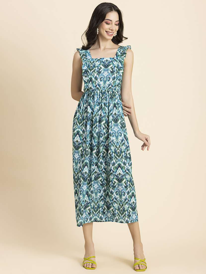 women's ikat print fit & flare dress - 20296521 - Zoom Image - 0