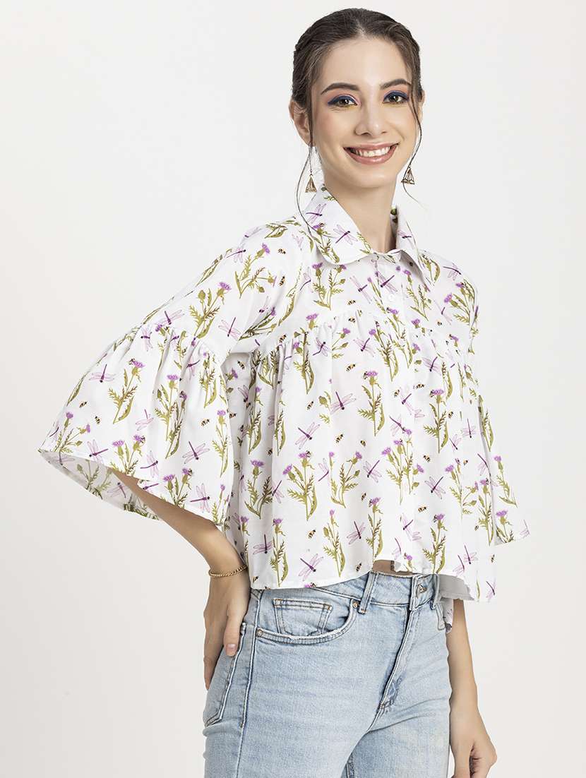 women's a line collared top - 20296758 - Standard Image - 1