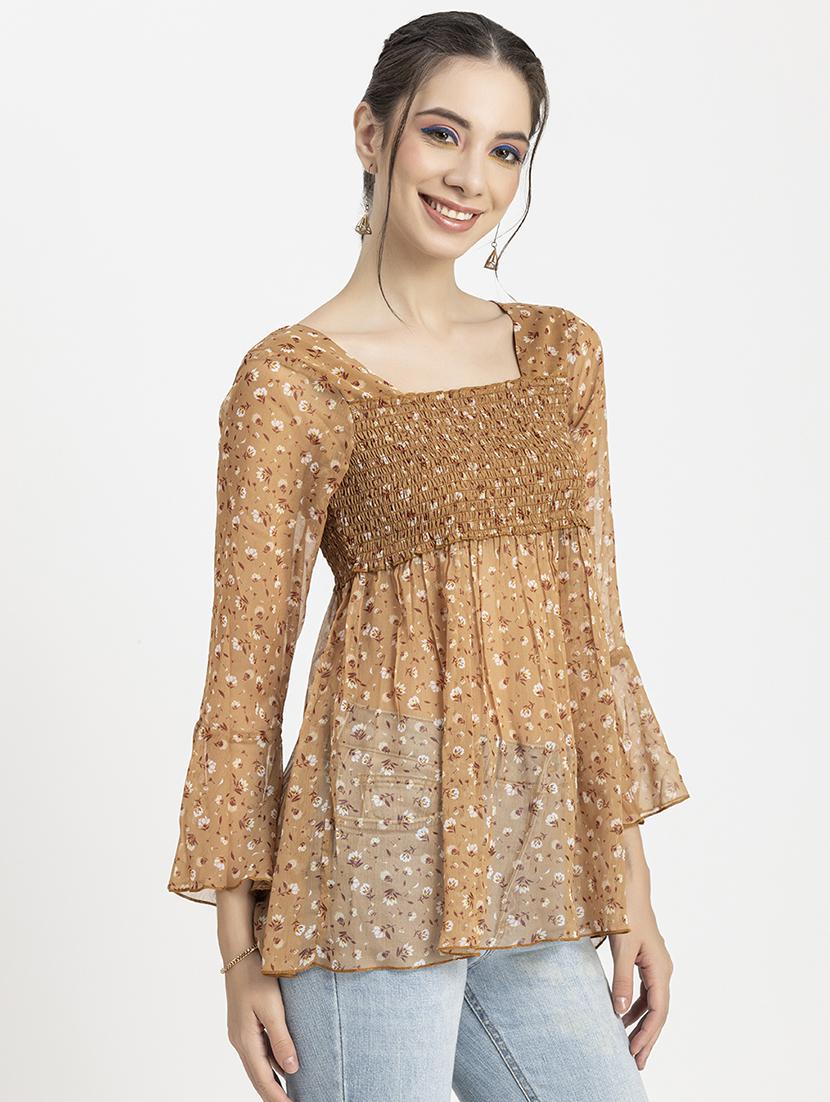 women's peplum square neck top - 20296765 -  Standard Image - 1