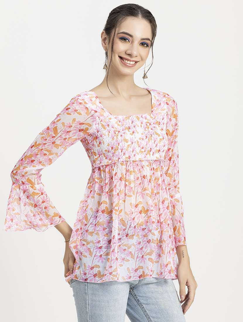 women's peplum square neck top - 20296766 -  Standard Image - 1