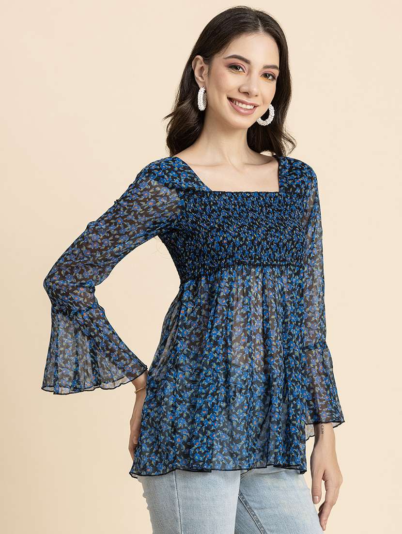 women's peplum square neck top - 20296767 -  Standard Image - 1