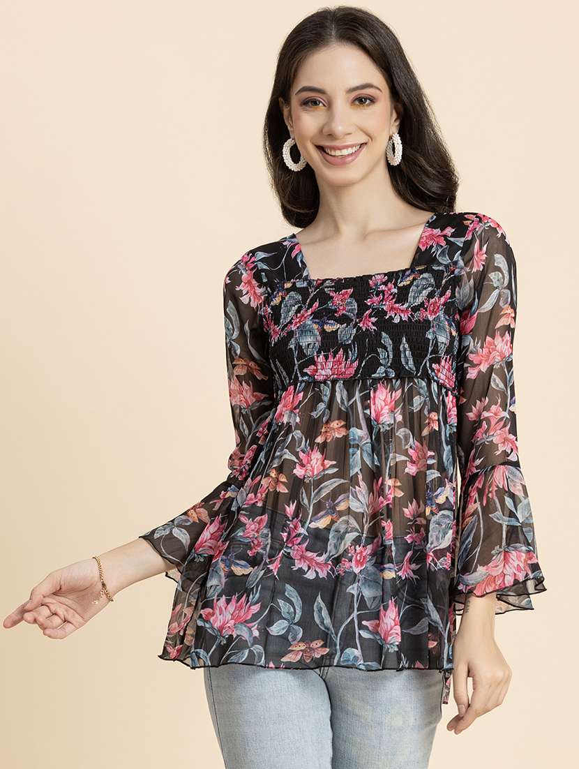 women's peplum square neck top - 20296768 -  Zoom Image - 0