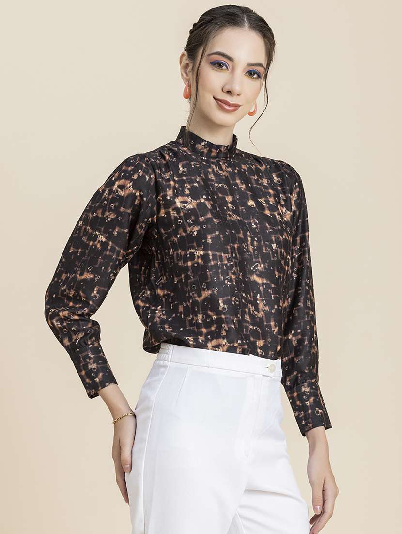 women's straight mock neck top - 20296772 - Standard Image - 1