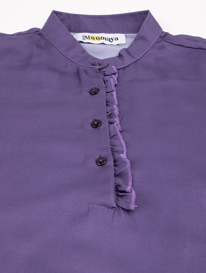 women's crop mandarin neck top - 20296780 - Standard Image - 4
