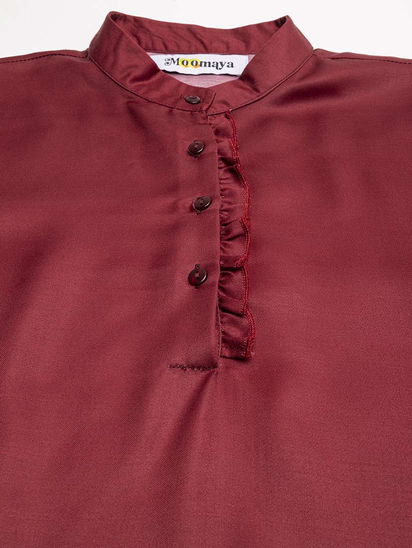 women's crop mandarin neck top - 20296781 - Standard Image - 4