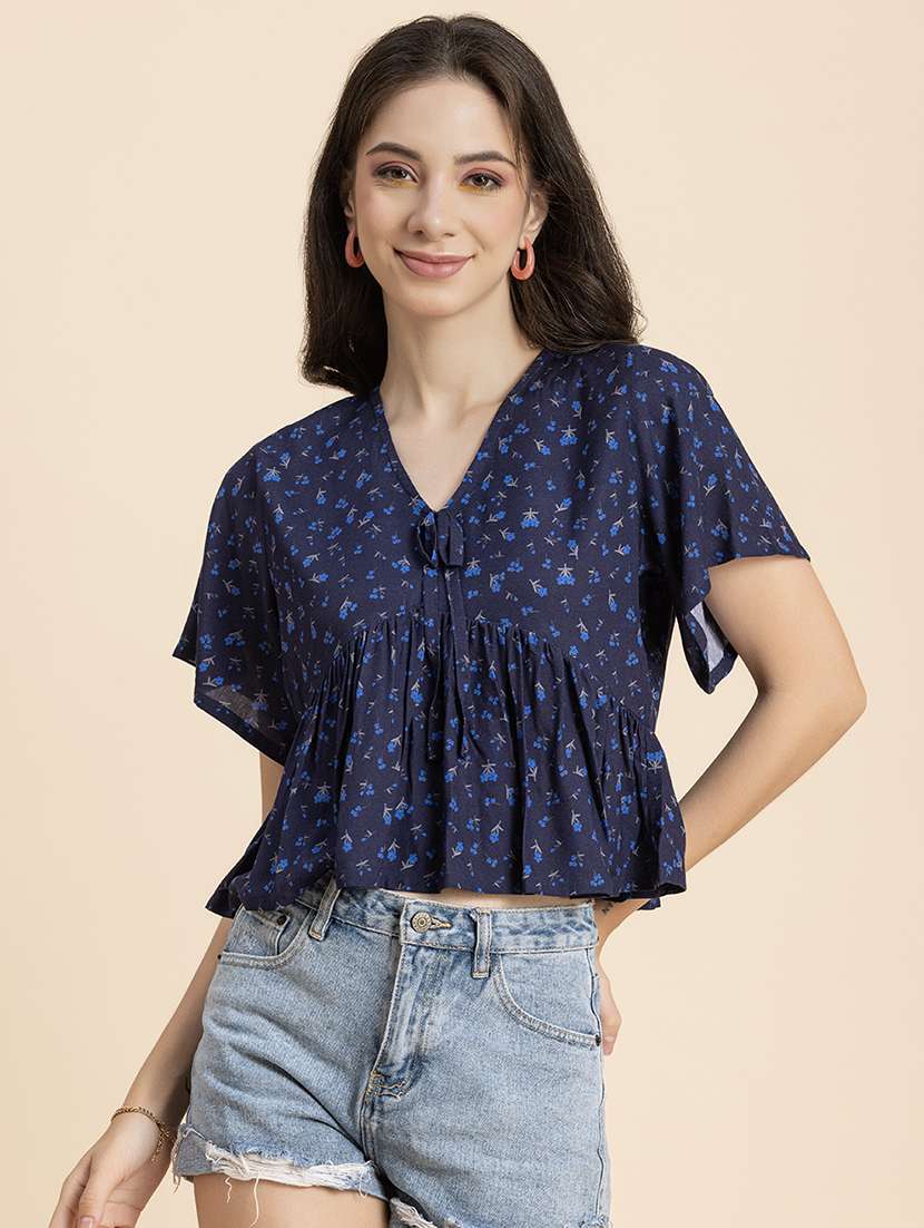 women's peplum v neck top