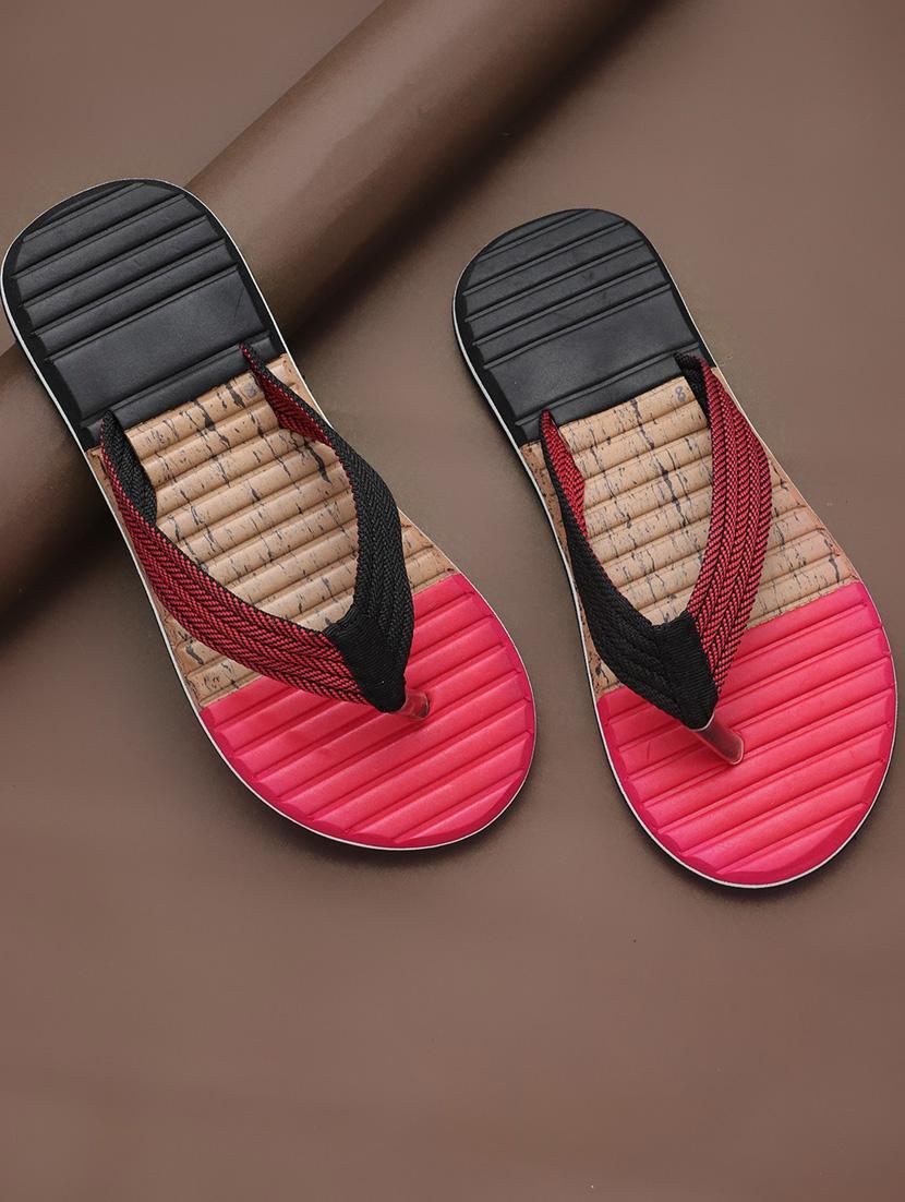 red rubber slip on slippers - 20296799 -  Standard Image - 1