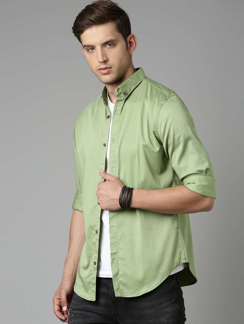 mens solid casual shirt - 20298151 -  Standard Image - 1