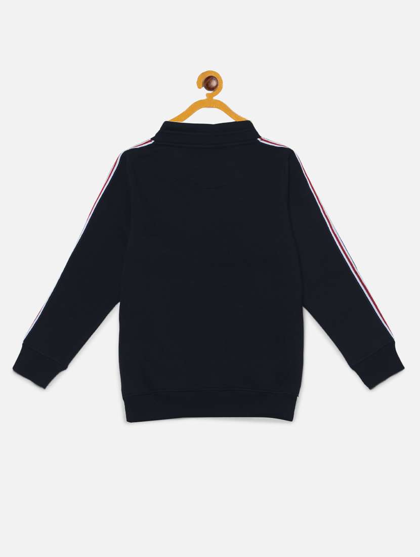 blue printed round neck sweatshirt - 20298261 - Standard Image - 1