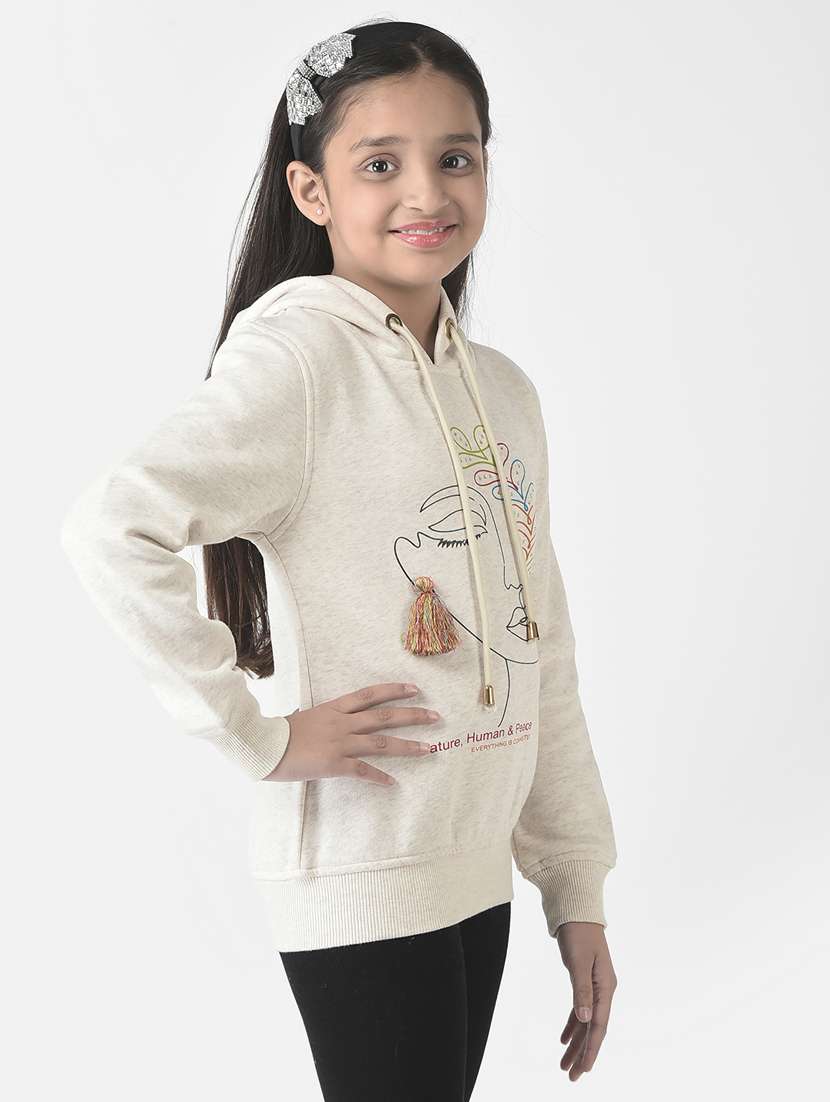 girls graphic print hooded sweatshirt - 20298389 -  Standard Image - 1