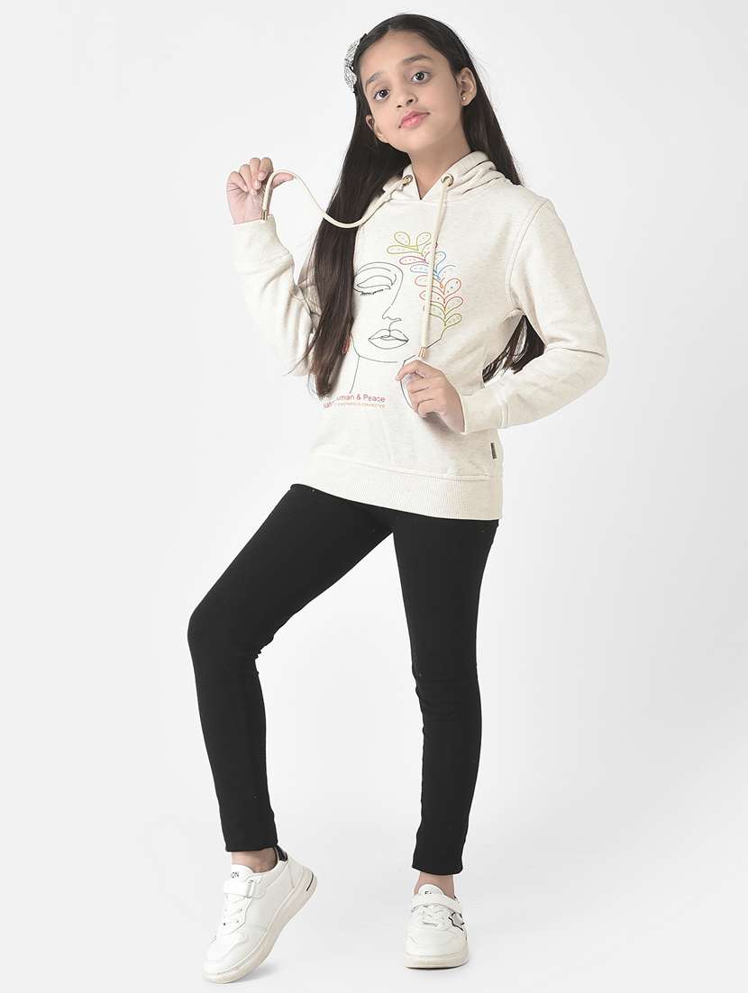 girls graphic print hooded sweatshirt - 20298389 -  Standard Image - 4