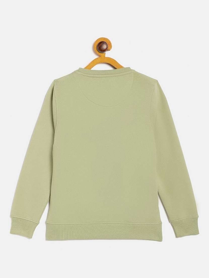 girls light green cotton blend sweatshirt - 20298419 -  Standard Image - 1